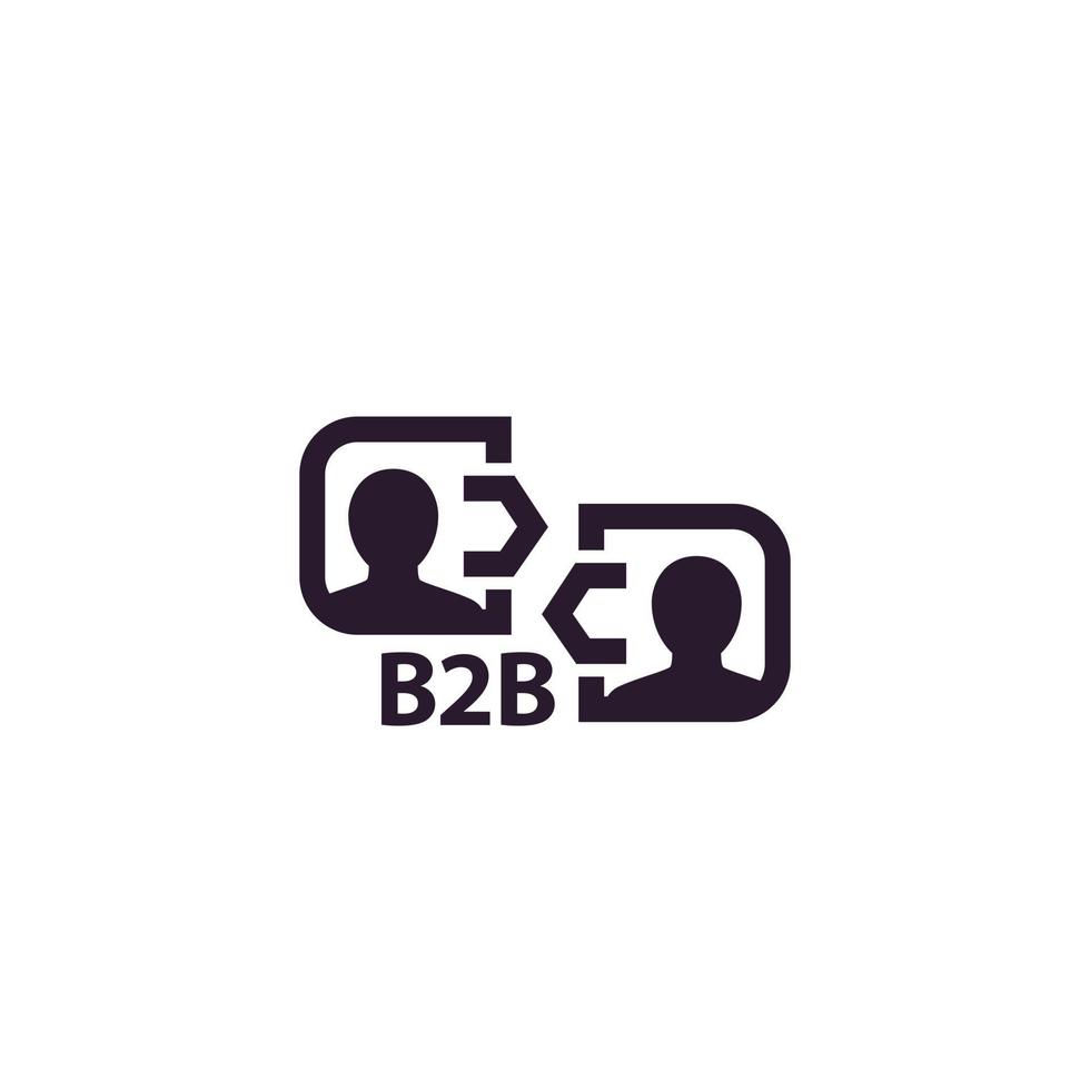 b2b-ikonen för handel och affärsidé vektor
