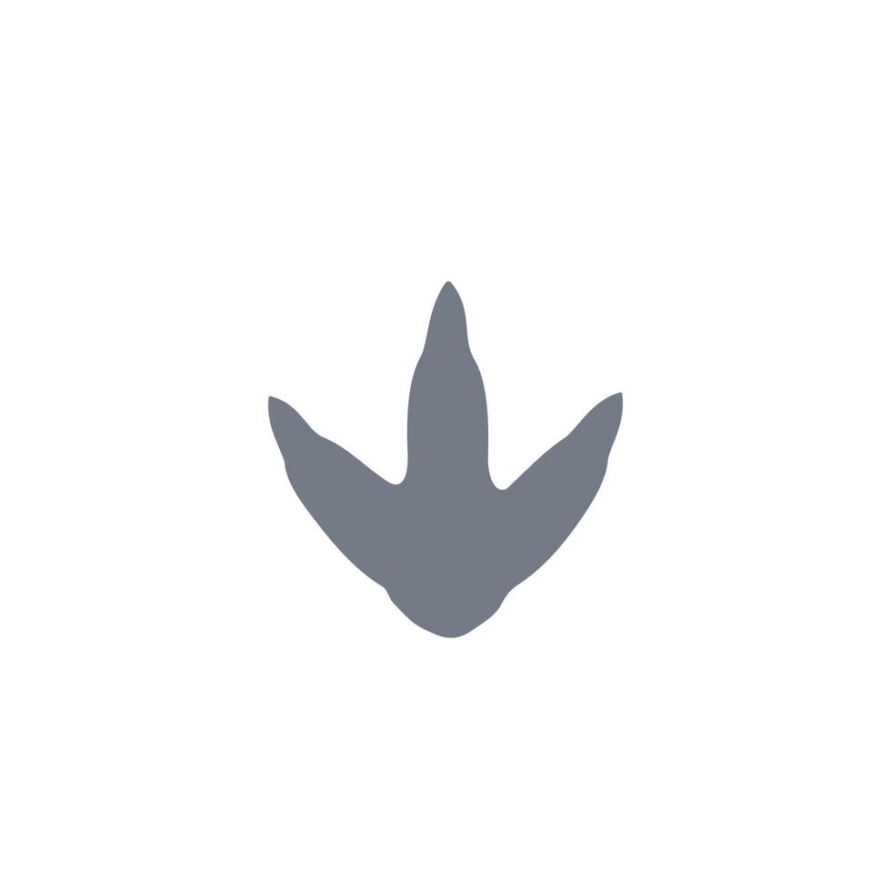 dinosaurie fotavtryck vektor ikon på vitt