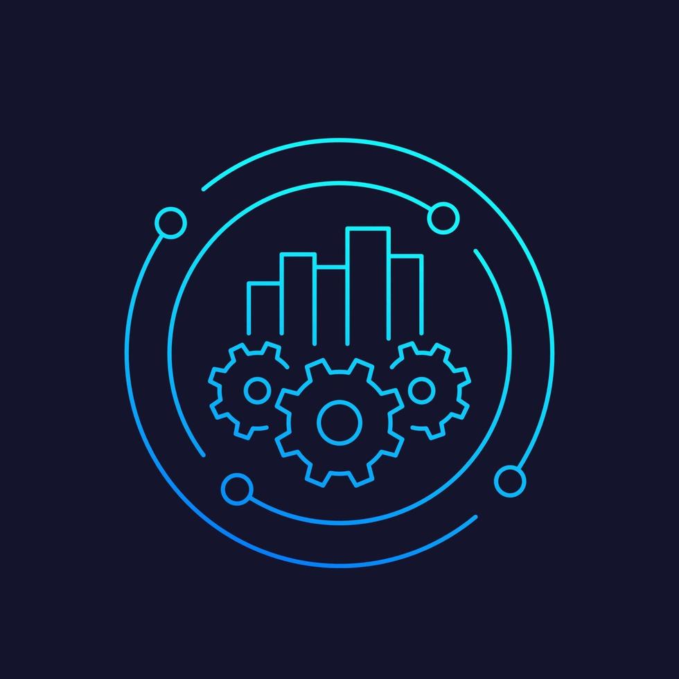 Business Analytics Vektor Linie Symbol