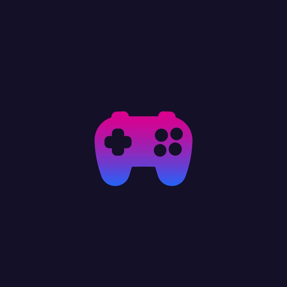 spel vektor logotyp med gamepad