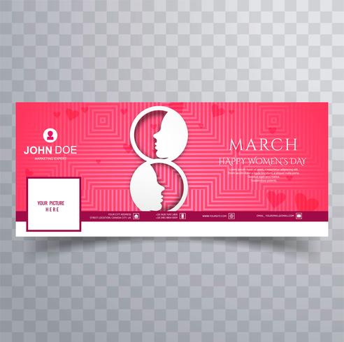 Frauentag facebook Cover-Design vektor