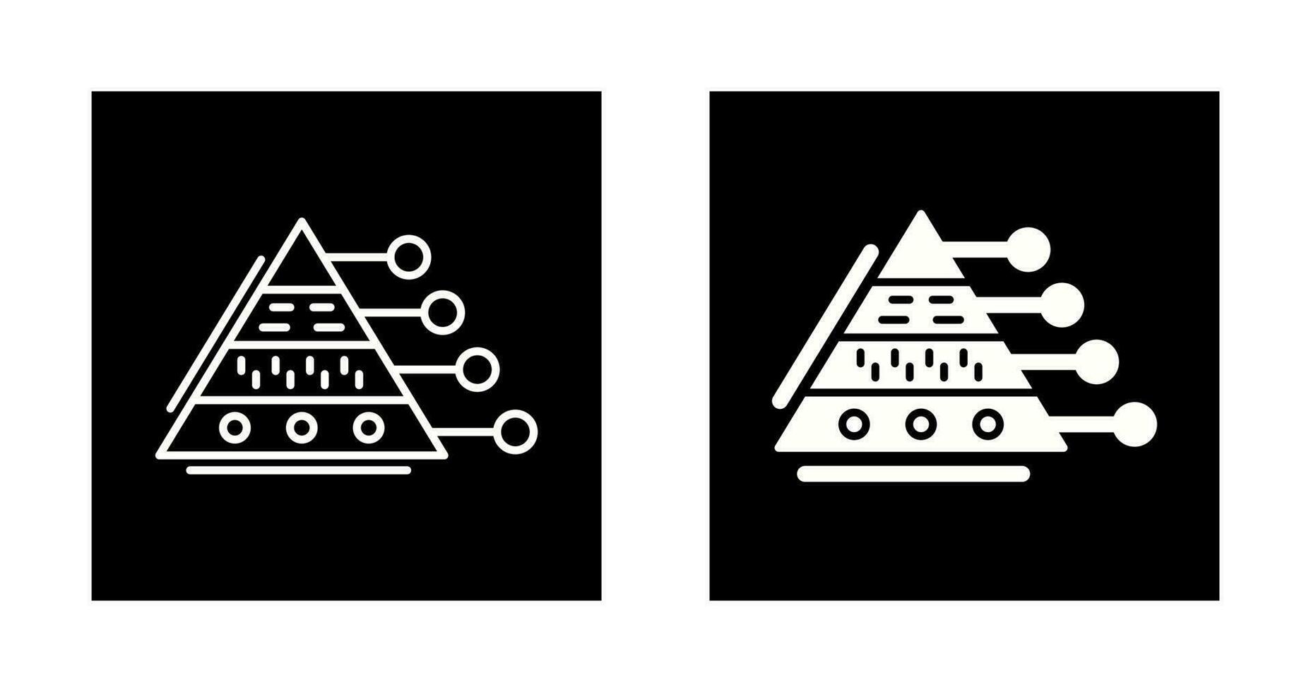 Pyramidendiagramm-Vektorsymbol vektor