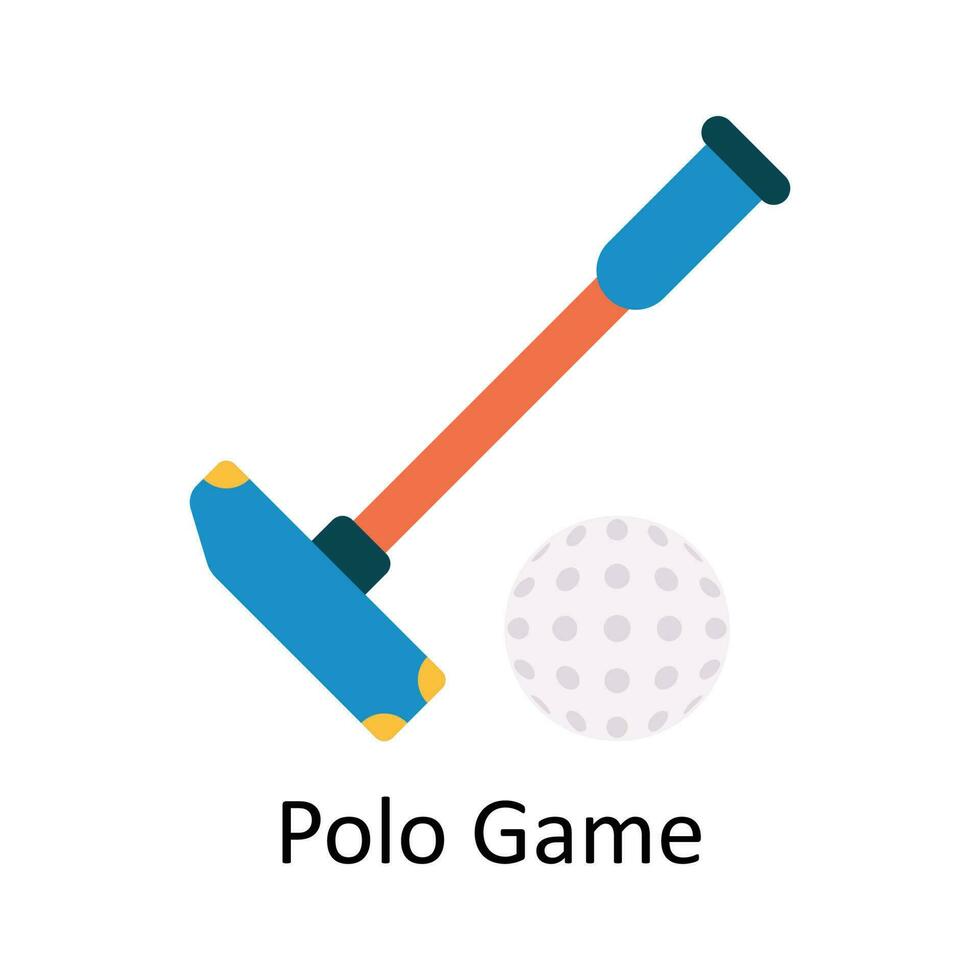 Polo Spiel Vektor eben Symbol Design Illustration. Sport und Spiele Symbol auf Weiß Hintergrund eps 10 Datei