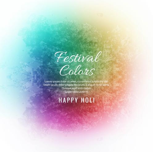 Glad Holi Indisk vårfestival av färger bakgrund vektor