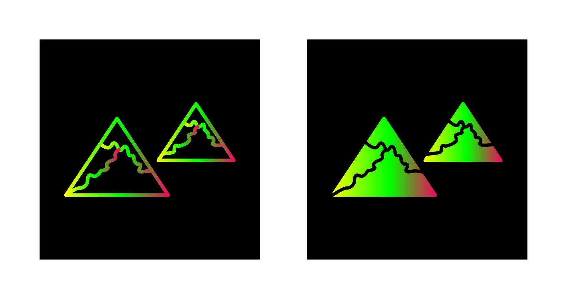 einzigartiges Bergvektorsymbol vektor