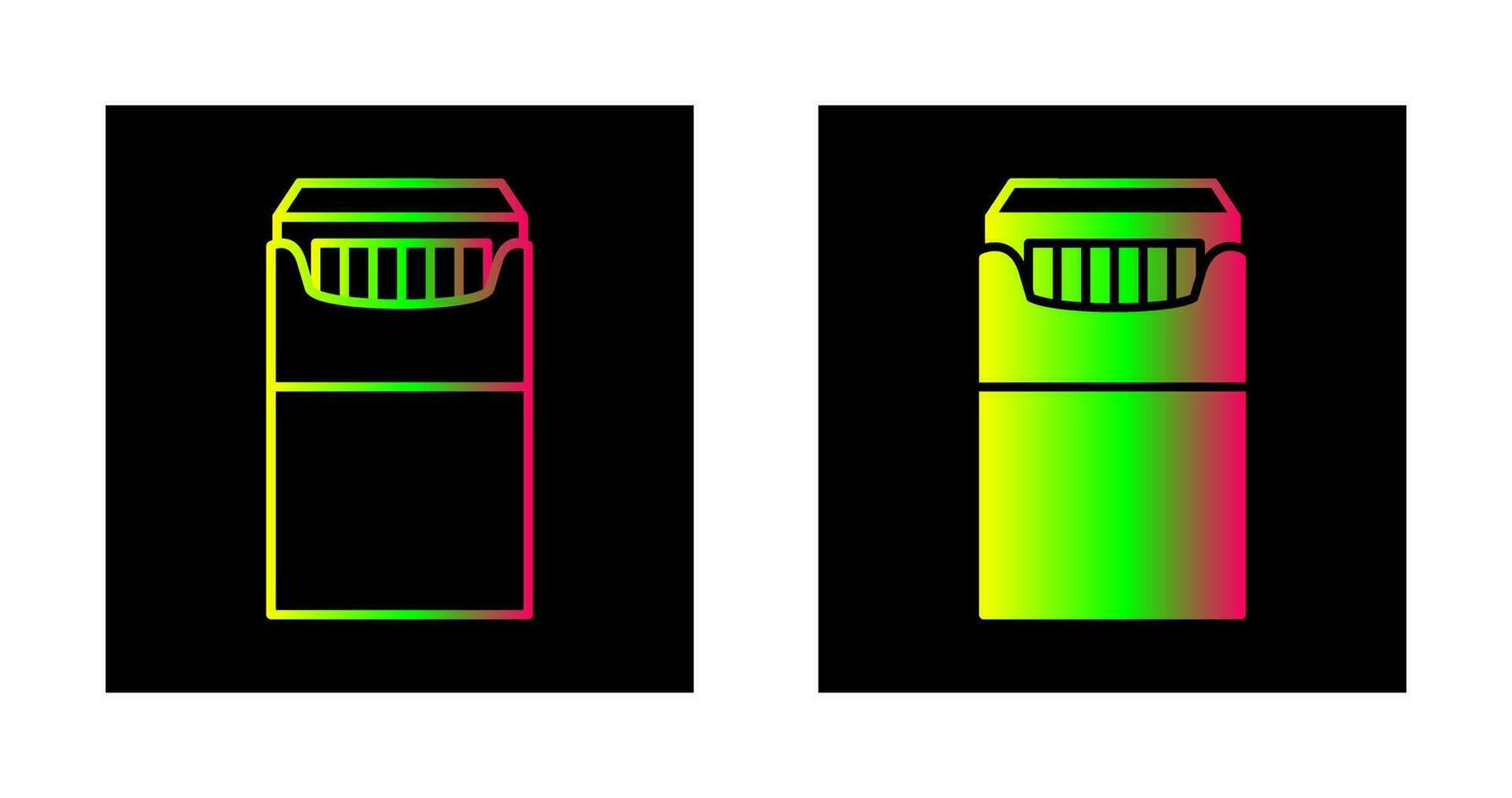 einzigartiges Päckchen Zigarettenvektorsymbol vektor