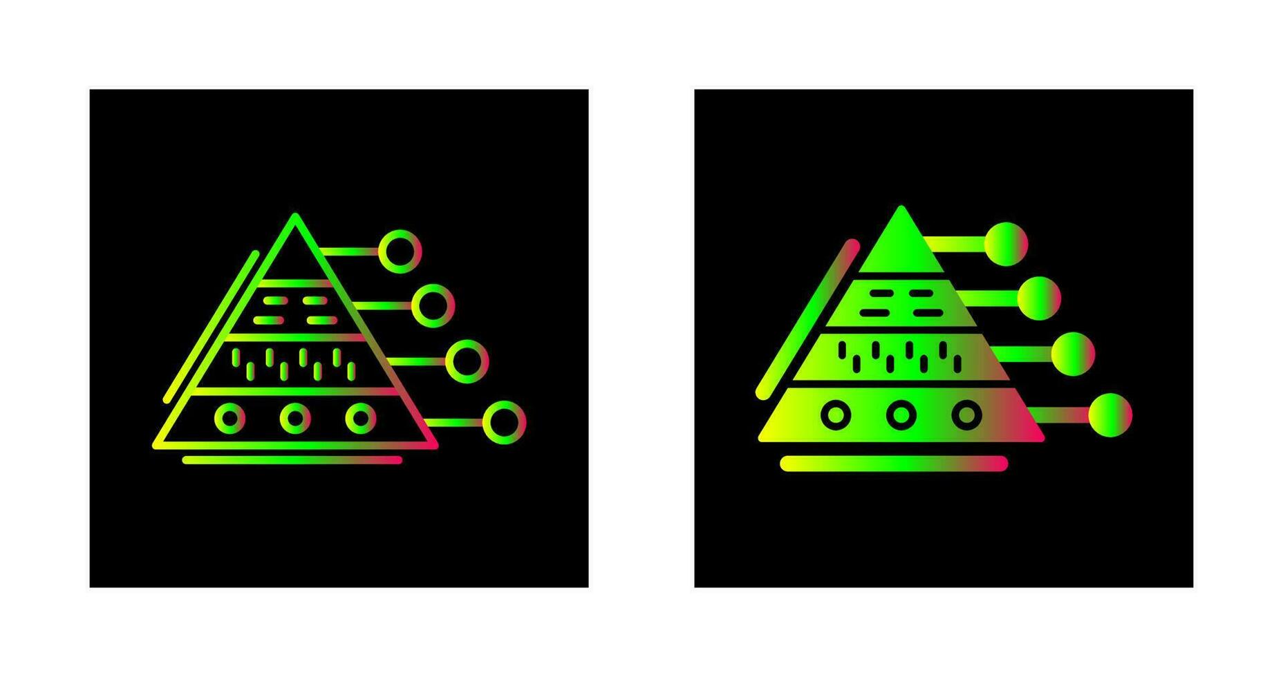 Pyramidendiagramm-Vektorsymbol vektor