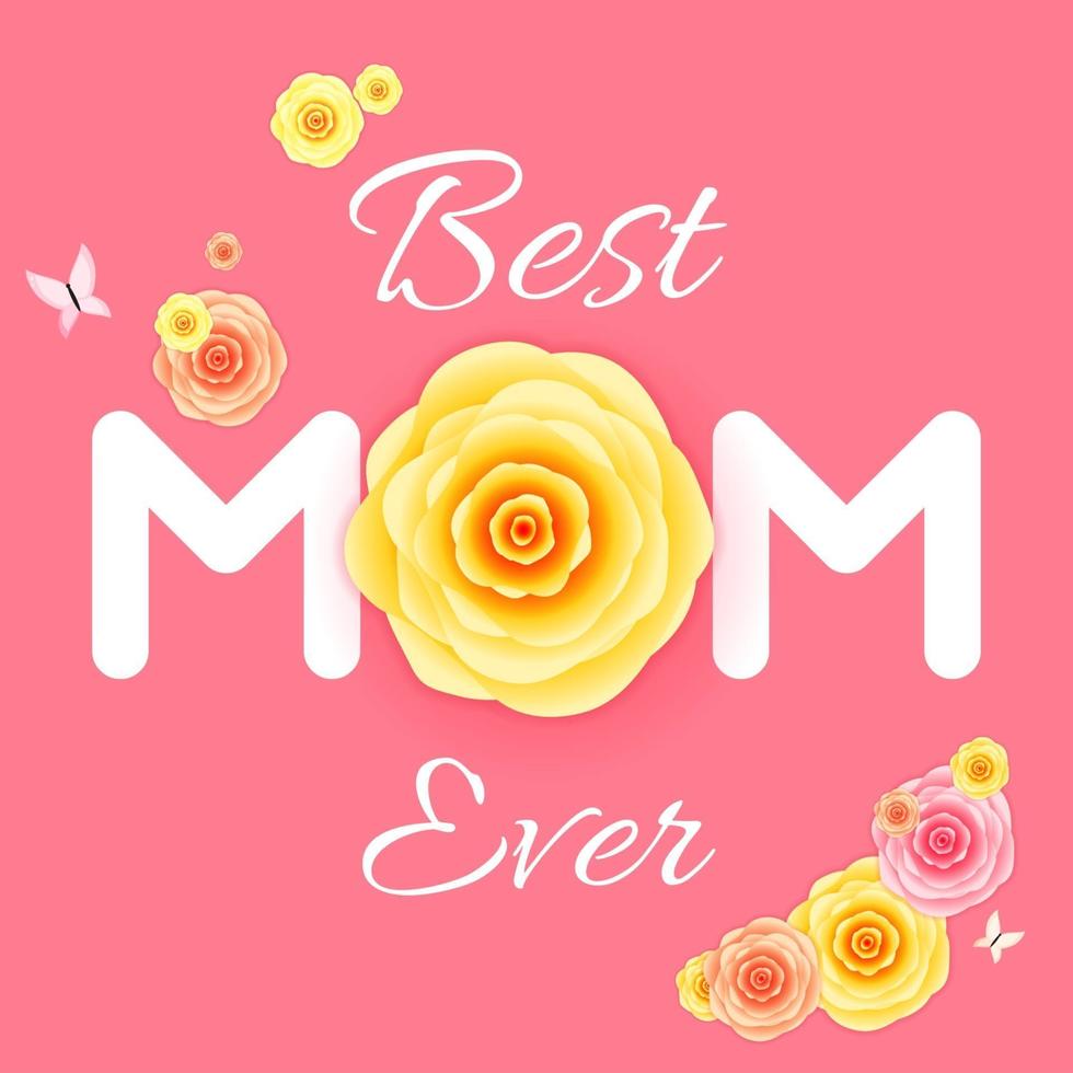 beste Mutter aller Zeiten Muttertagsgrußkarte vektor