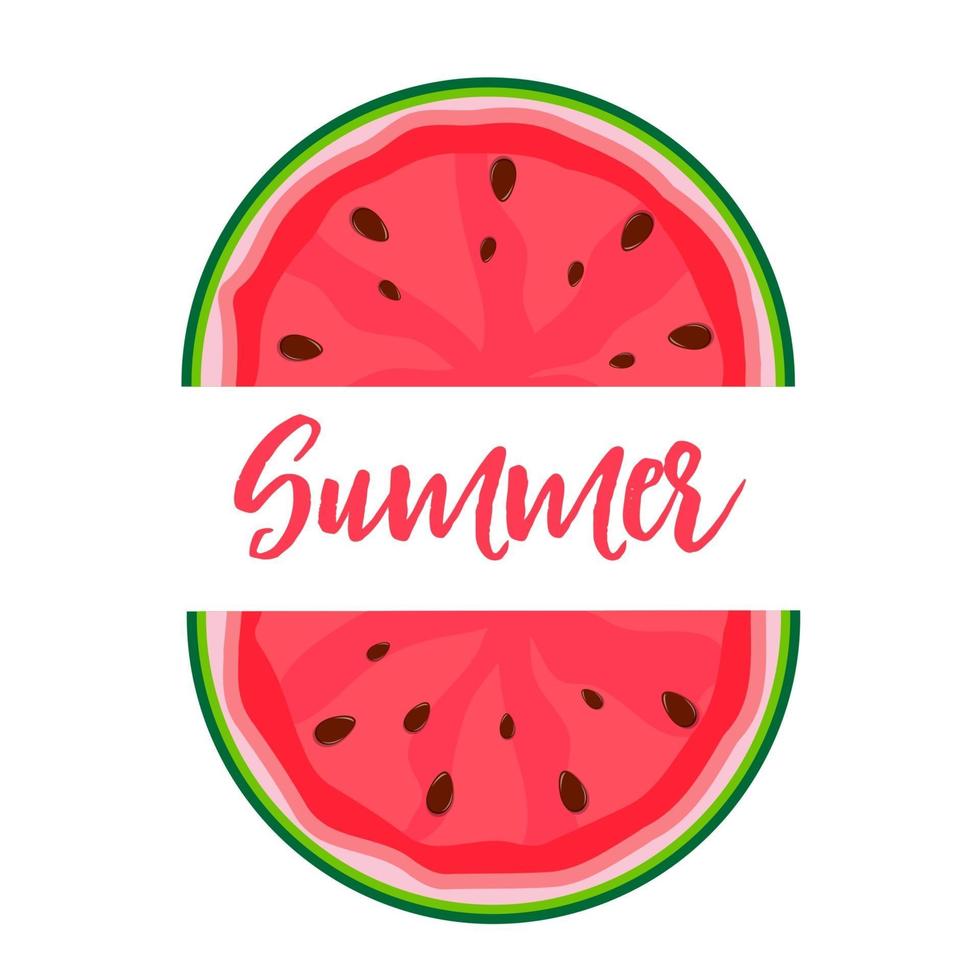 Wassermelone Sommer Hintergrund vektor