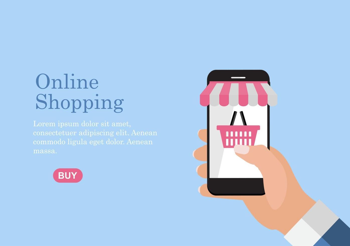 online shopping koncept vektor
