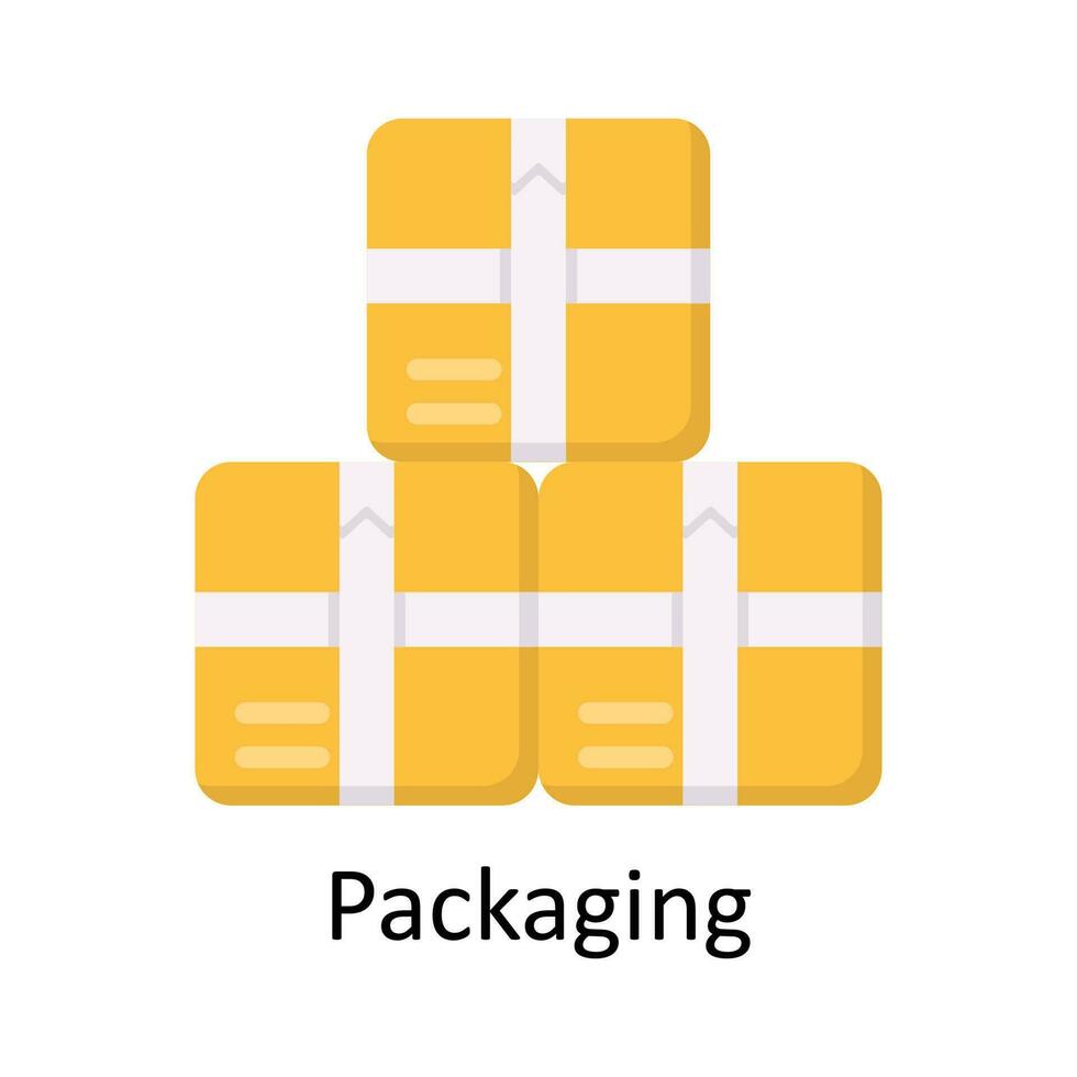 Verpackung Vektor eben Symbol Design Illustration. E-Commerce und Einkaufen Symbol auf Weiß Hintergrund eps 10 Datei