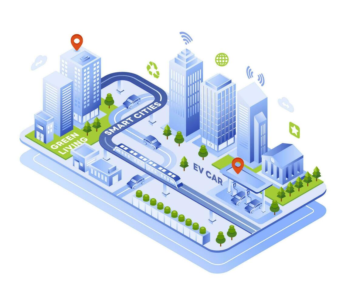 smart städer företag innovation vektor