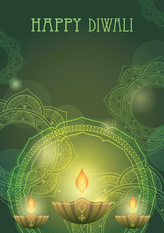 glücklich Diwali Vektor Hintergrund Illustration mit Text Raum.