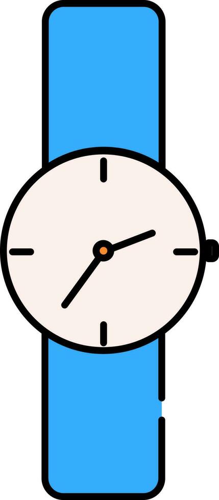 Handgelenk Uhr Symbol im Blau und Rosa Farbe. vektor