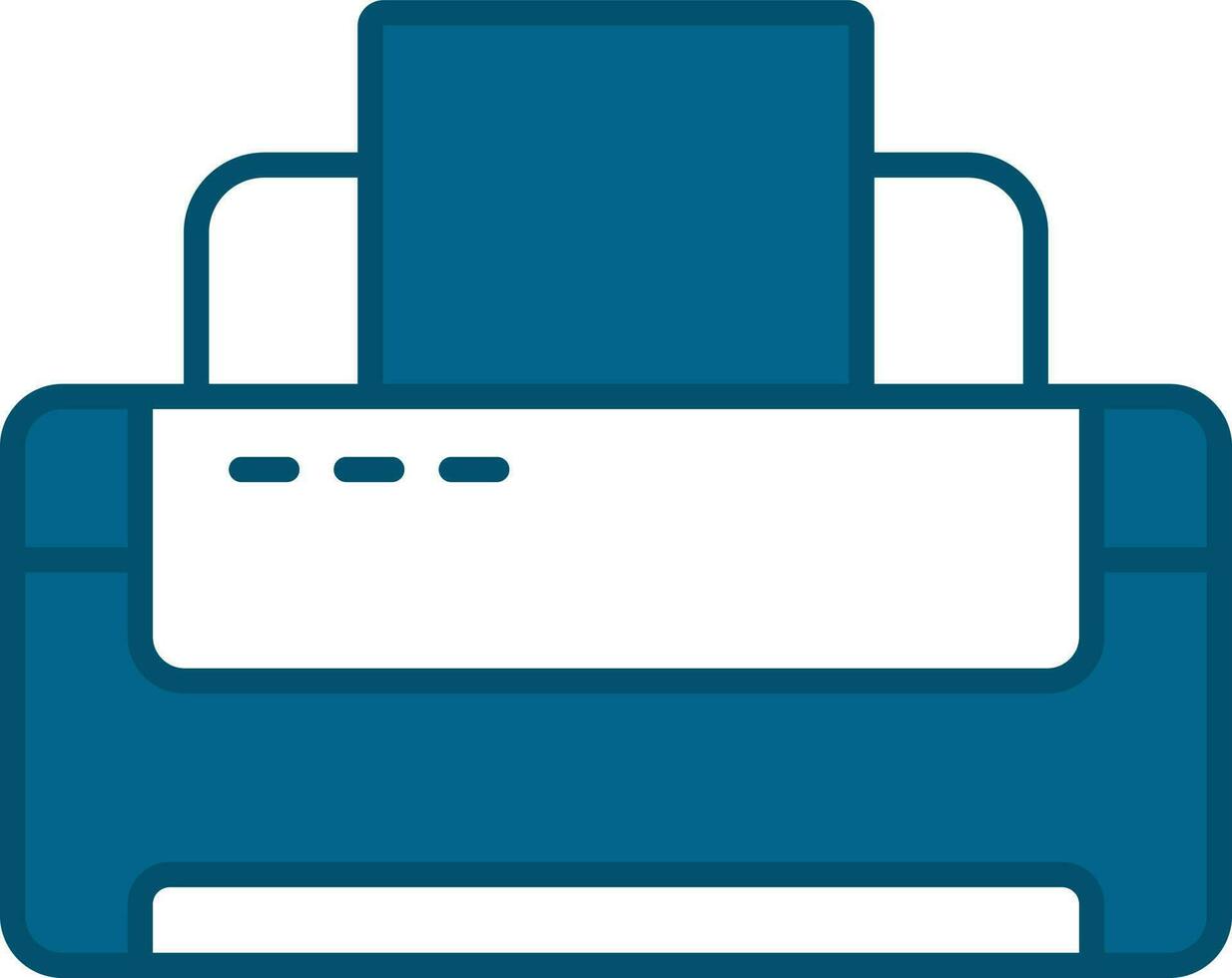 Drucker Symbol im Blau und Weiß Farbe. vektor