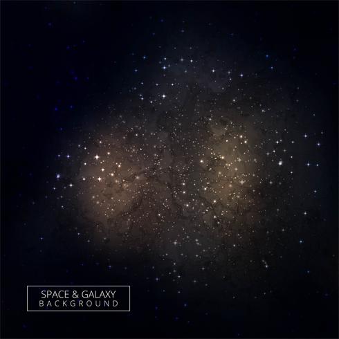 Hintergrund des dunklen Himmels des kosmischen Raumes mit buntem Sterndesign vektor