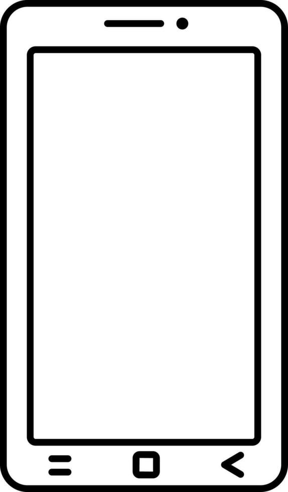 isoliert Smartphone Symbol im schwarz Umriss. vektor