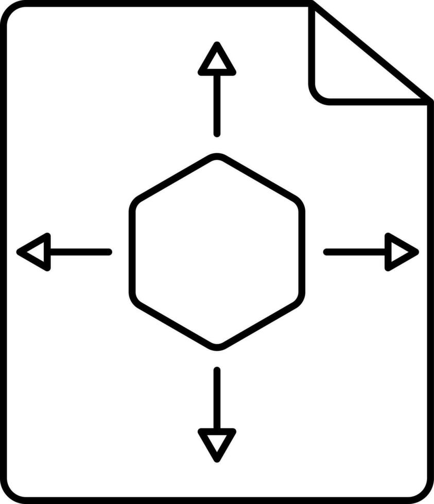 3d Modell- Datei Symbol im dünn Linie Kunst. vektor