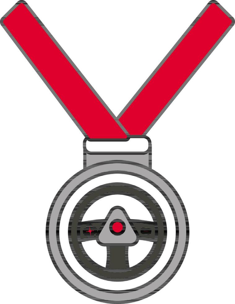 Illustration von Rennen Medaille Symbol im bunt. vektor