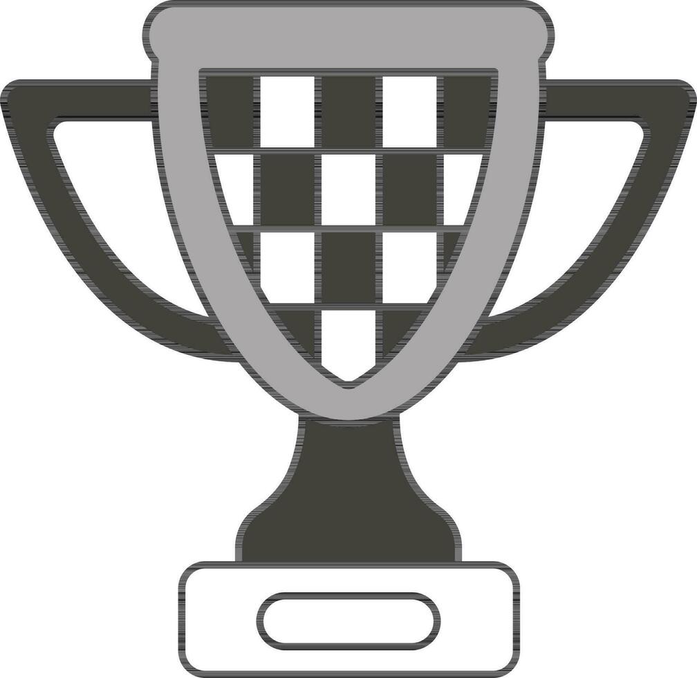 illustration av trofén kopp ikon i grå och vit Färg. vektor