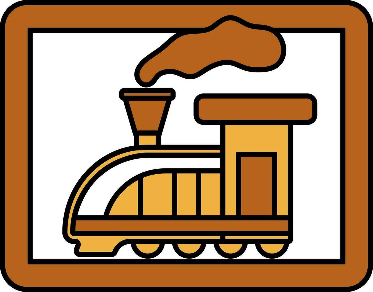 Eisenbahn Tafel Symbol im eben Stil. vektor