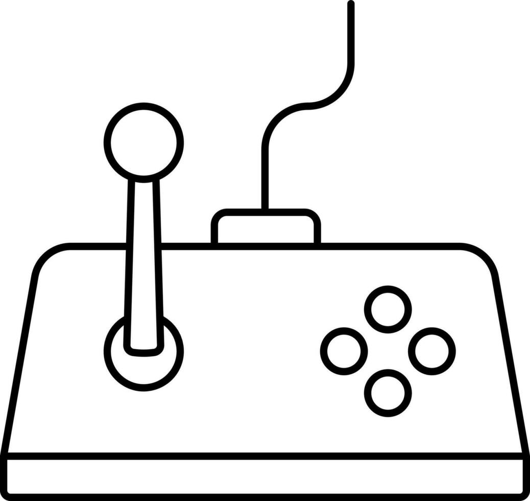 linear Stil Joystick eben Symbol. vektor