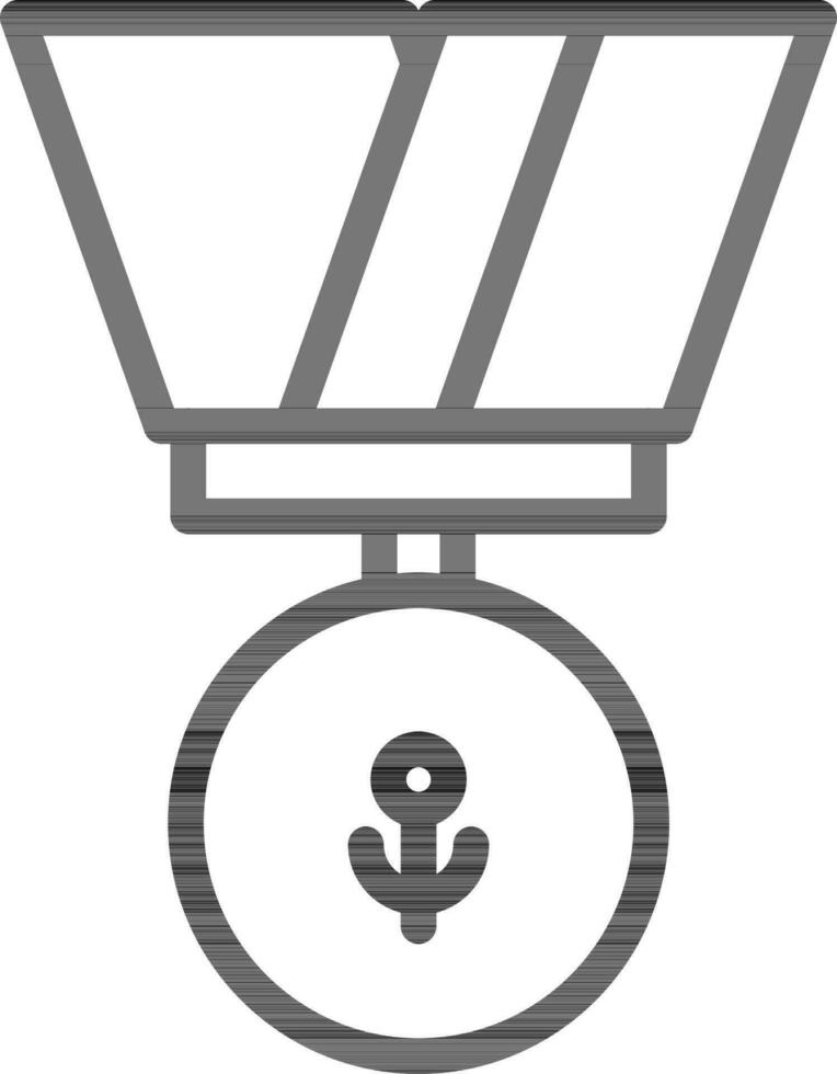 medalj ikon eller symbol i stroke stil. vektor