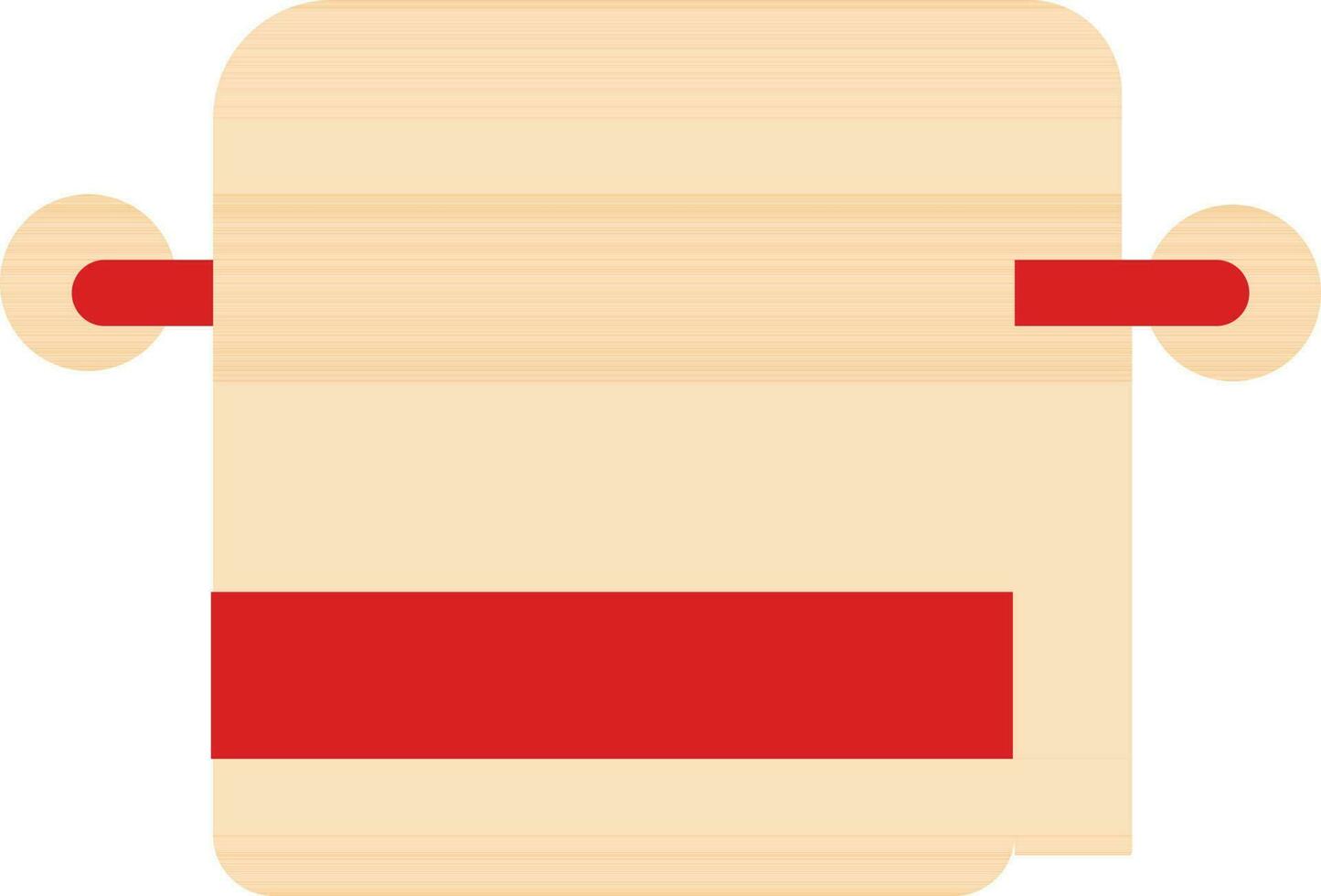 handduk ikon eller symbol i röd och orange Färg. vektor