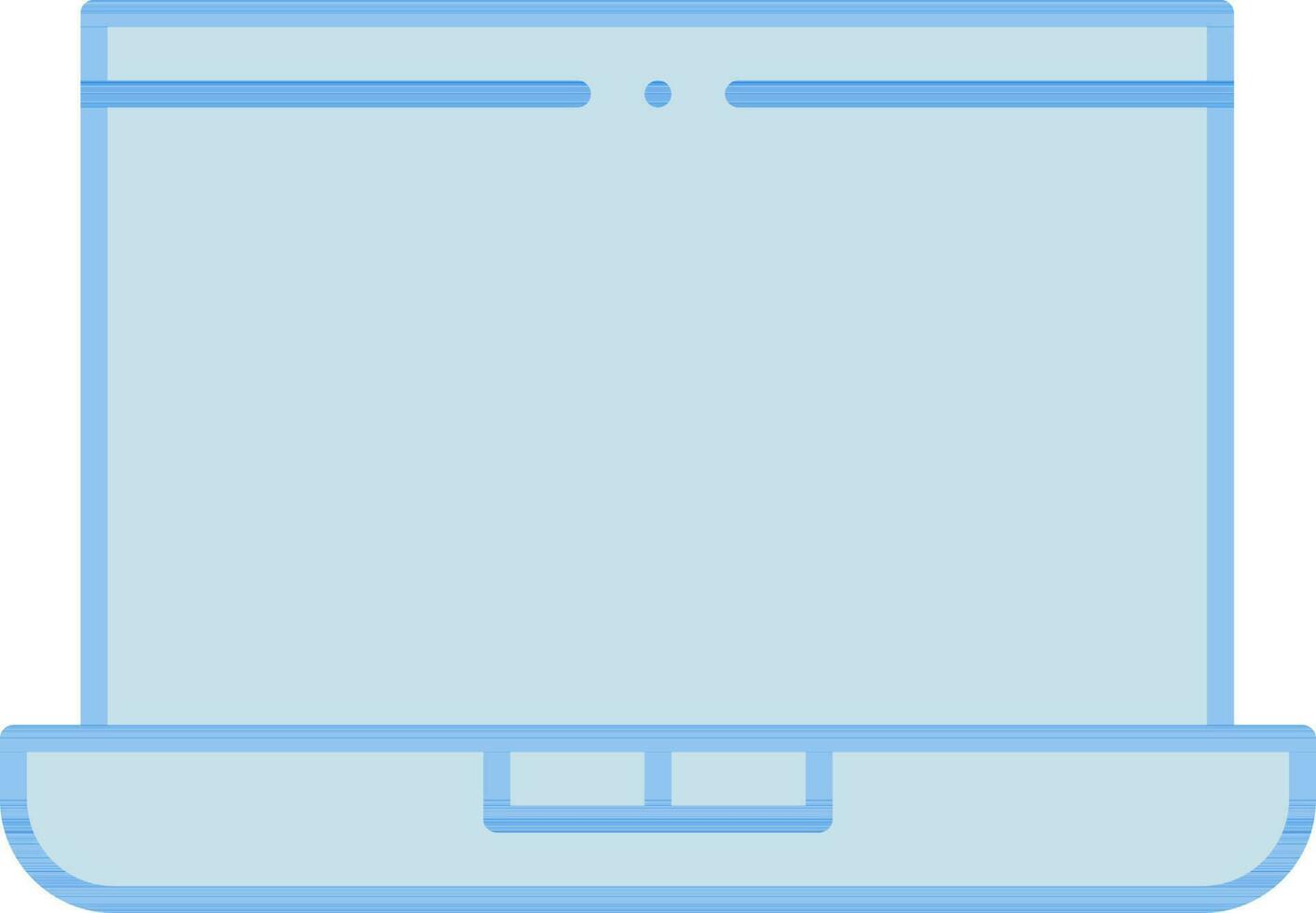 blå bärbar dator ikon i platt stil. vektor