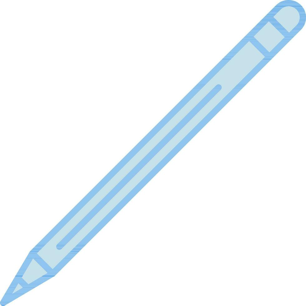 Blau Bleistift Symbol auf Weiß Hintergrund. vektor