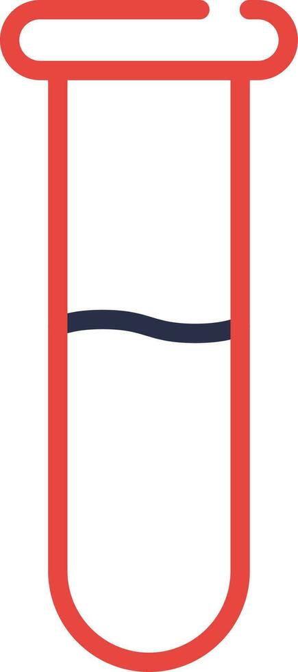 Prüfung Tube Symbol im rot Linie Kunst. vektor