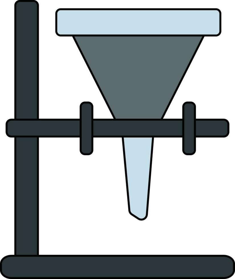blå och grå filtrera eller tratt stå ikon. vektor