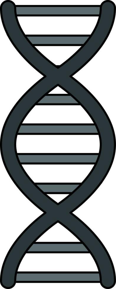 Illustration von DNA Struktur Symbol im Weiß und grau Farbe. vektor