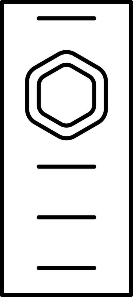 Schild Coupon oder Etikette dünn Linie Symbol. vektor