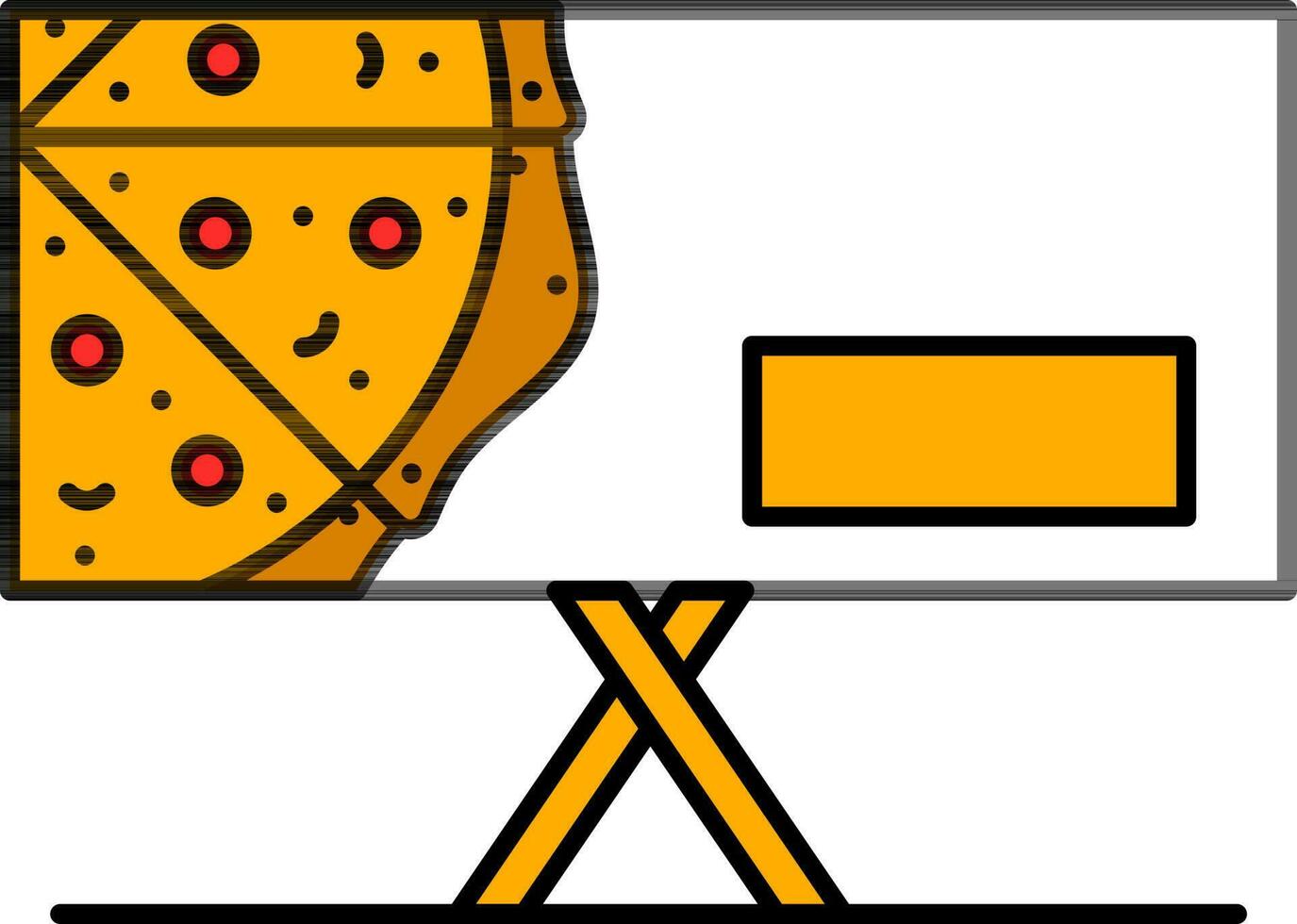 Rechteck Tafel mit Karotte Symbol im Orange und Weiß Farbe. vektor