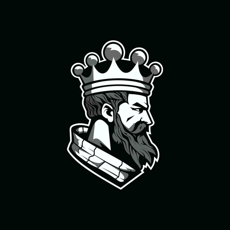 schack spelare logotyp vektor illustration