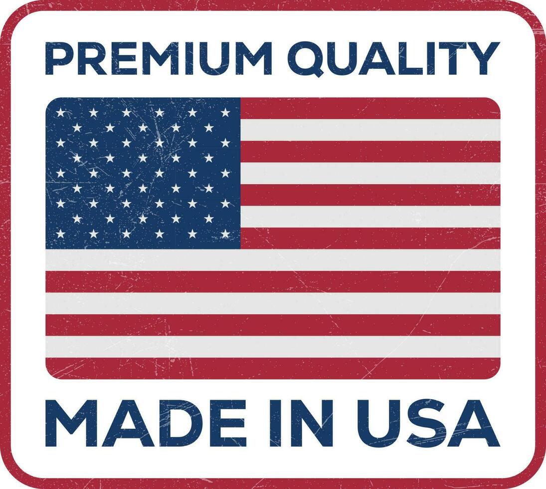 gemacht im USA Abzeichen, gemacht im das USA Emblem, amerikanisch Flagge, gemacht im USA Siegel, gemacht im USA Vektor, gemacht im USA Flagge, Symbole, Etikett, Briefmarke, Aufkleber, Star Design zum Geschäft und Verkauf mit Grunge Textur vektor