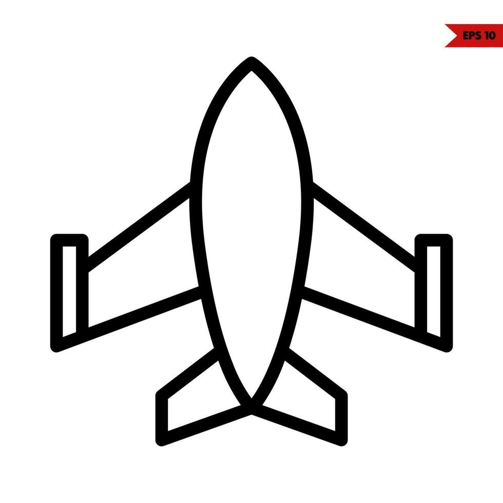 Flugzeug Spiel Linie Symbol vektor