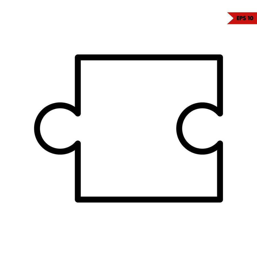 Symbol für die Puzzle-Spiellinie vektor