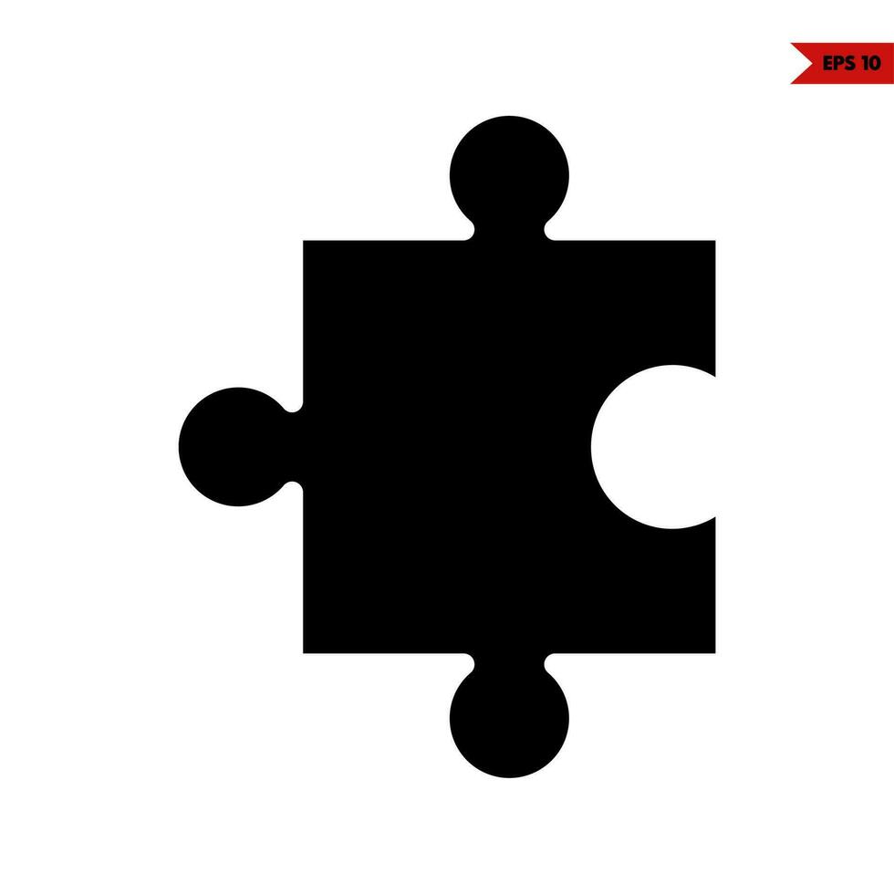 Puzzle-Glyphe-Symbol vektor