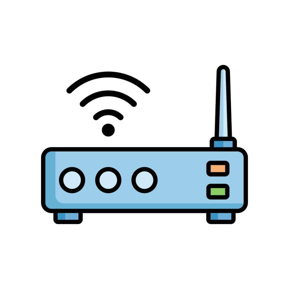 W-lan Router Symbol Vektor Design Vorlage einfach und modern