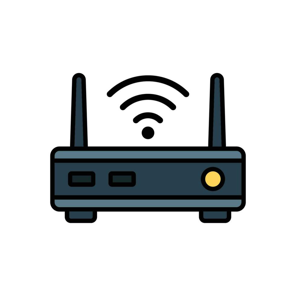 W-lan Router Symbol Vektor Design Vorlage einfach und modern