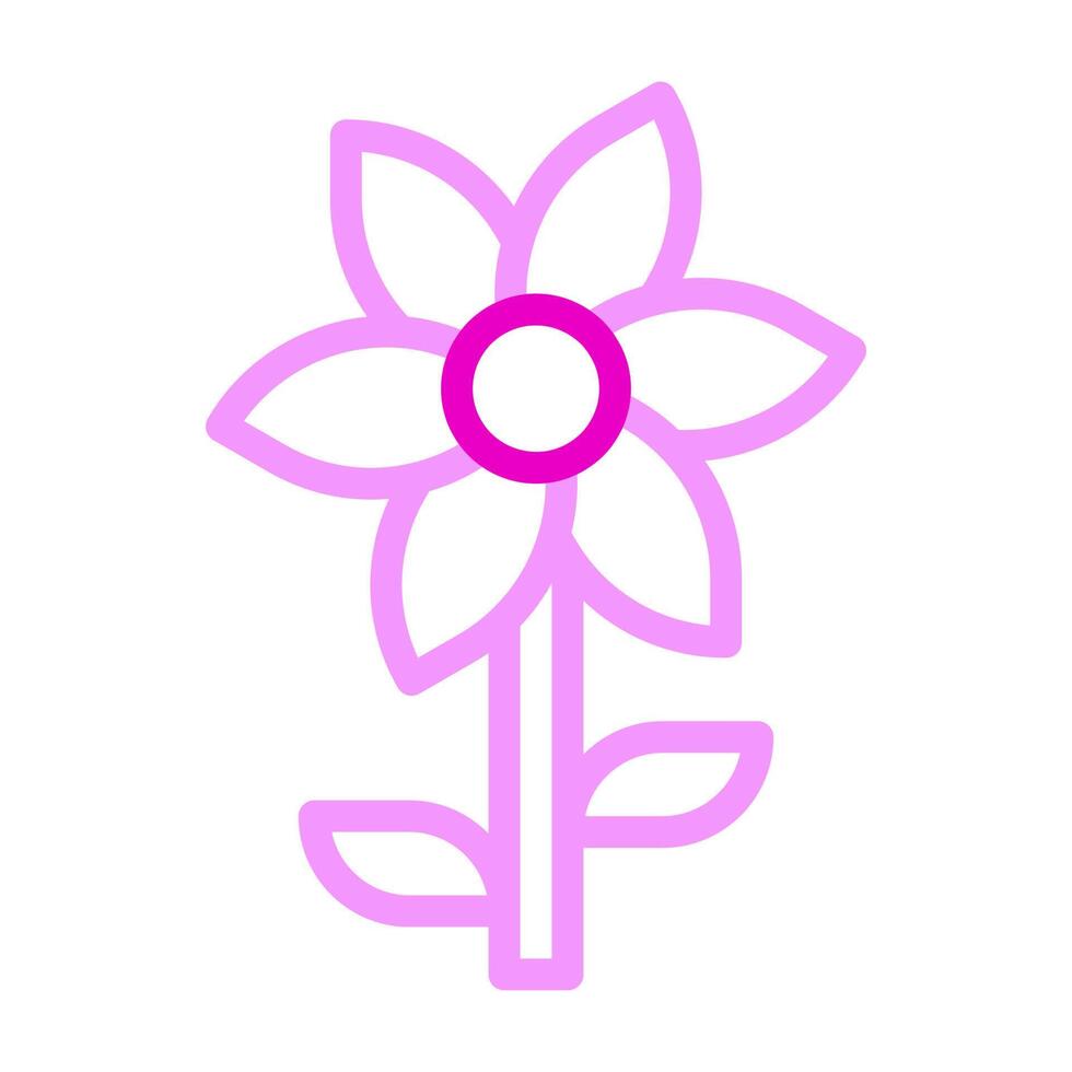 Blume Symbol duocolor Rosa Farbe Mutter Tag Symbol Illustration. vektor