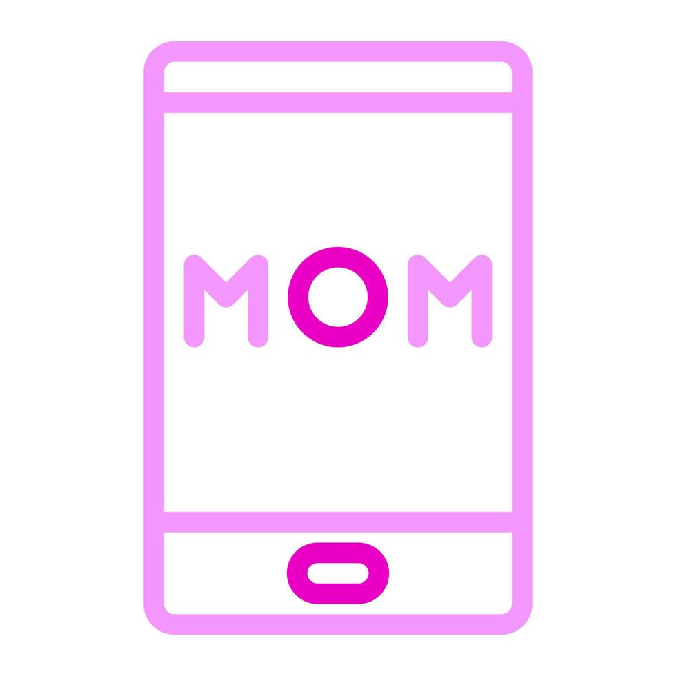 mobiltelefon ikon duofärg rosa Färg mor dag symbol illustration. vektor