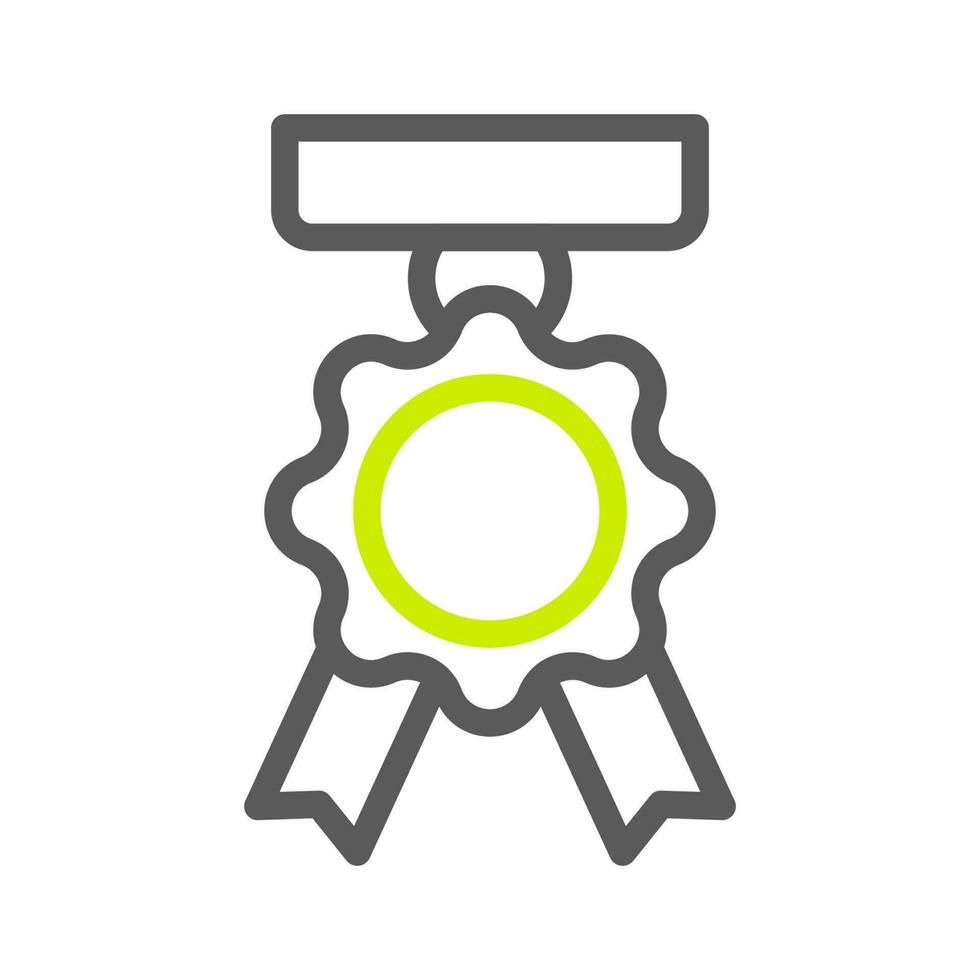 medalj ikon duofärg grå vibrerande grön Färg militär symbol perfekt. vektor
