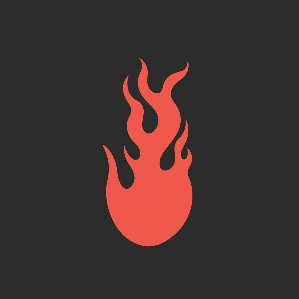 rot Flamme Symbol Logo auf schwarz Hintergrund. Stammes- Abziehbild Schablone tätowieren Design. eben Vektor Illustration.