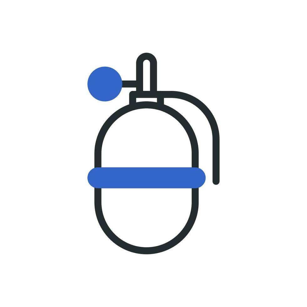 granat ikon duotone blå grå Färg militär symbol perfekt. vektor