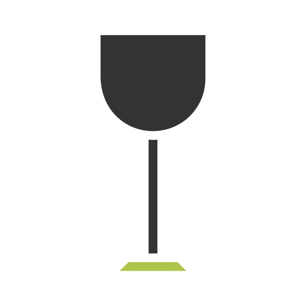 glas vin ikon fast grön grå Färg påsk symbol illustration. vektor