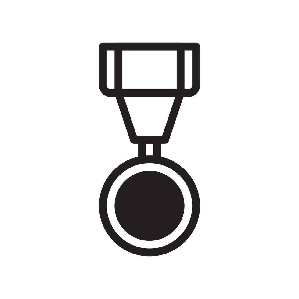 Medaille Symbol Duotone schwarz Farbe Militär- Symbol perfekt. vektor