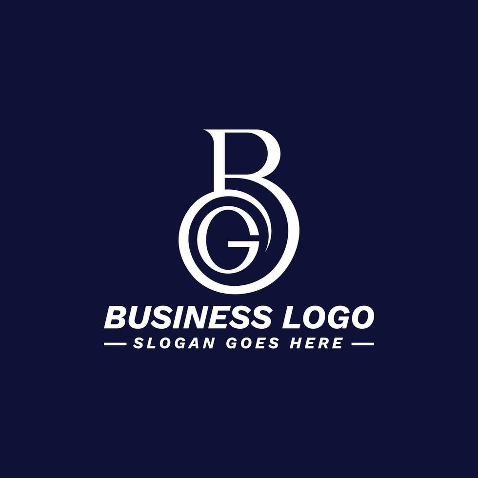 Initiale bg oder gb Brief Logo einzigartig attraktiv kreativ modern Design vektor